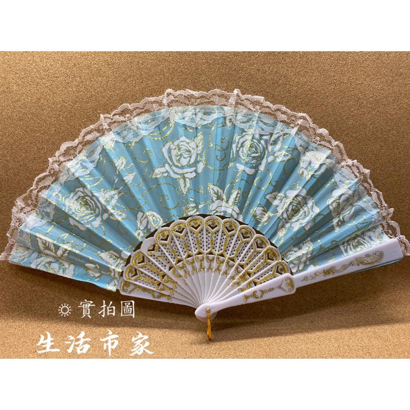 現貨 23cm 白玫瑰扇 摺疊扇 竹扇子 淑女扇 蕾絲扇 玫瑰扇 花扇子 民俗風 日式扇 摺扇 手扇 扇子 夏日扇-細節圖5