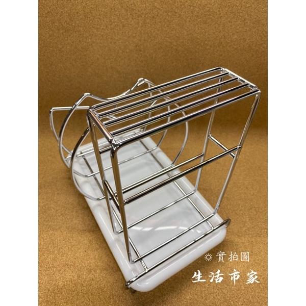 現貨 639 時尚組合刀架 帶接水盤 廚房置物架 收納架 刀架組 盤架 鍋蓋架 廚房收納組 餐具收納 刀架 砧板架-細節圖4