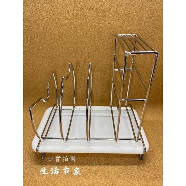 現貨 639 時尚組合刀架 帶接水盤 廚房置物架 收納架 刀架組 盤架 鍋蓋架 廚房收納組 餐具收納 刀架 砧板架-細節圖6