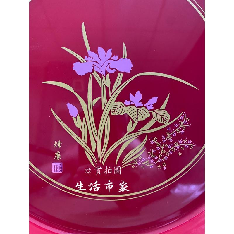 現貨 台灣製造 蘭花茶盤 33cm 小托盤 茶盤 圓盤 水果盤 圓盤 供盤 敬果盤 拜拜盤 茶盤 紅盤-細節圖6