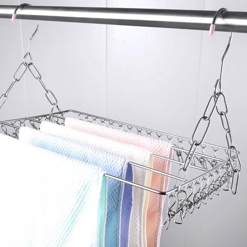 現貨 36夾 不鏽鋼陽台晾曬架 毛巾晾曬架 不鏽鋼曬衣架 衣物架 晾衣架 曬衣架 陽台曬架 曬襪架 晾曬架-細節圖3