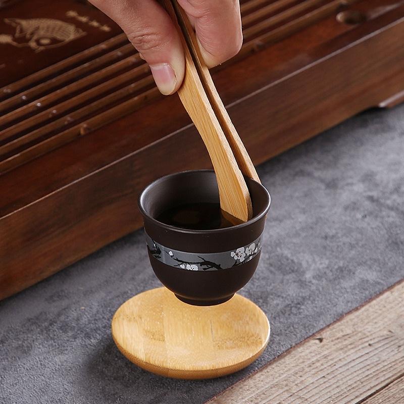 現貨 茶葉竹夾 18cm 竹夾 夾子 茶葉夾 茶葉竹夾 杯夾-細節圖5