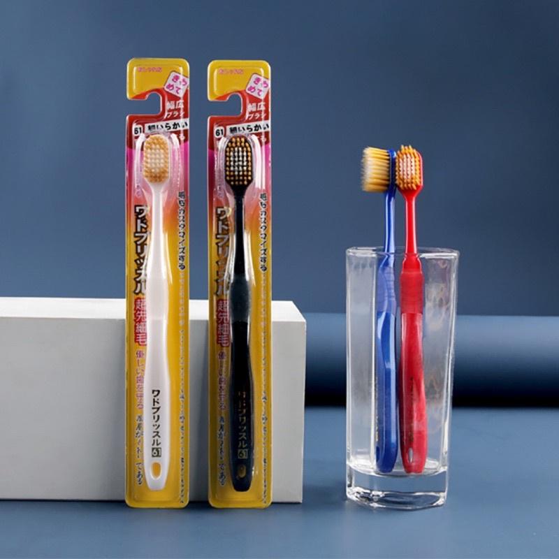 現貨 寬頭細毛 日式牙刷 超纖細毛 軟毛牙刷 細毛牙刷 寬頭牙刷 日文牙刷 成人牙刷 潔淨牙刷 加寬牙刷 牙刷-細節圖4