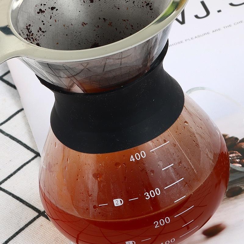 現貨 200ml / 400ml 雙層咖啡濾杯 附隔熱套 咖啡杯 玻璃咖啡杯 耐熱咖啡杯 玻璃杯 濾杯 雙層玻璃杯-細節圖5