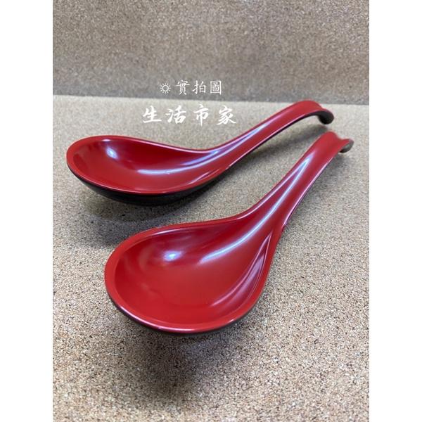 現貨 美耐皿湯匙 小吃店湯匙 湯匙 雙色湯匙 湯匙 餐具 帶勾湯匙-細節圖7