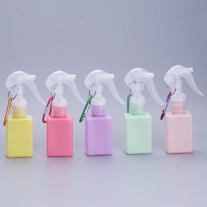 現貨 60ml 鎖扣噴瓶 彩色鎖扣噴瓶 方型噴瓶 可掛噴瓶 攜帶式噴瓶 酒精噴瓶 細霧噴瓶 酒精噴瓶 噴霧瓶 噴瓶-細節圖4