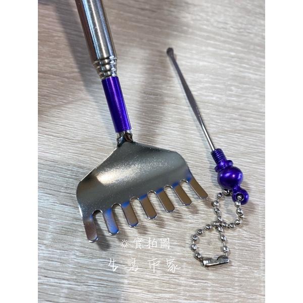 台製 七爪五節伸縮抓背器 附耳扒 不鏽鋼抓背器 抓癢耙 5節 伸縮不求人 抓背器 伸縮抓癢棒 抓癢器 抓癢器-細節圖3