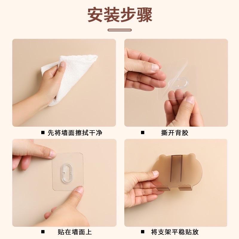 現貨 無痕置物架 手機座 掛壁桌面兩用手機座 手機支架 可掛式手機座 手機架 桌面手機座 肥皂架-細節圖5