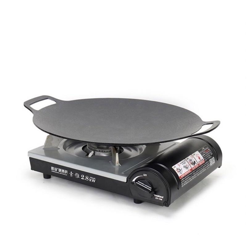 現貨38cm 40cm 鑄造淺型烤盤韓式 圓形烤肉盤 不沾燒烤盤 野營烤盤 鐵板燒盤 烤肉盤 韓式烤肉盤 韓式烤盤 烤盤-細節圖6