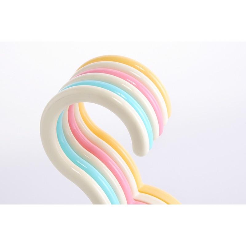 現貨 6入 彩色 嬰兒 兒童 伸縮款 衣架 可愛衣架 兒童衣架 伸縮衣架 兒童伸縮衣架 24x17cm-細節圖3