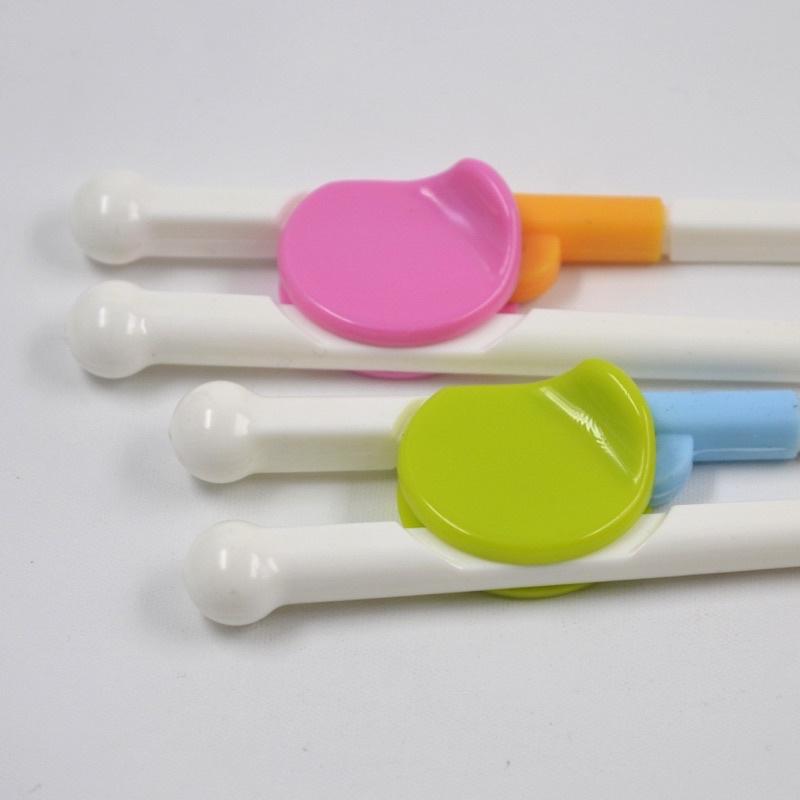 日本智能學習筷 寶寶餐具筷子 ABS材質 學習筷 訓練筷 練習筷 智能學習 筷頭扁平 有助矯正寫字姿勢-細節圖8