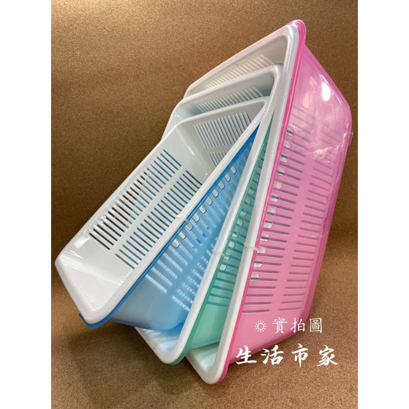 現貨 雙層瀝水 方形雙層盆 蔬果籃 瀝水籃 洗菜籃 濾水 雙層籃 雙層瀝水 分離式 多用途-細節圖2