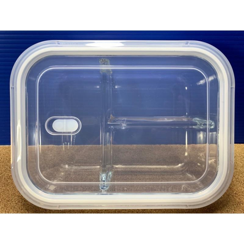 現貨 長方 玻璃保鮮盒 1000ml 三格 單格 透氣孔 保鮮盒 野餐盒 玻璃盒 便當盒