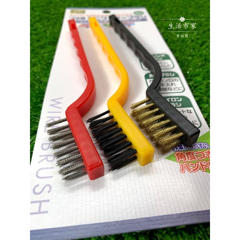 現貨 3入 鋼絲刷 鋼絲刷組 縫隙刷 除鏽 輪胎刷 銅刷 鐵刷 鋼刷 除鏽刷 除漆刷 尼龍刷-細節圖2