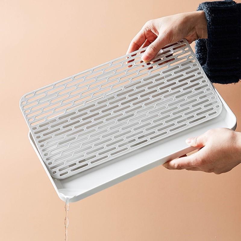 現貨 即淨瀝水盤 長型 小 中 大 加高 深型 瀝水盤 瀝杯架 瀝水架 瀝水托盤 瀝水架 水杯架 置物盤 碗盤架-細節圖9