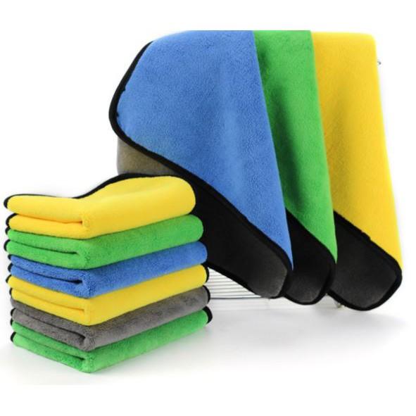 現貨 珊瑚绒 雙色抹布 方形 30x30 雙層抹布 方巾 強力吸水 抹布 擦拭布 厚抹布 抹布 清潔巾-細節圖3