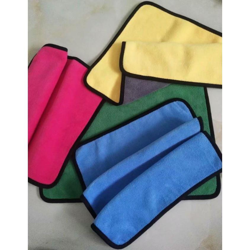現貨 珊瑚绒 雙色抹布 方形 30x30 雙層抹布 方巾 強力吸水 抹布 擦拭布 厚抹布 抹布 清潔巾-細節圖5