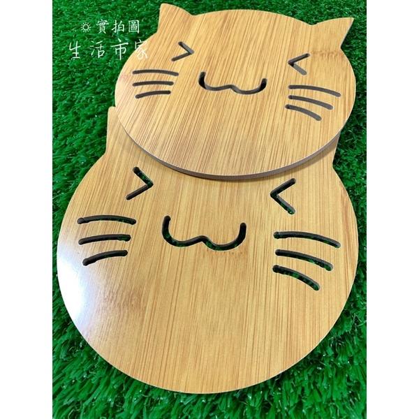 14cm 貓咪鍋墊 貓咪防燙墊 仿竹鍋墊 可愛鍋墊 防燙墊 隔熱墊 貓咪隔熱墊 餐墊 貓咪餐墊-細節圖5