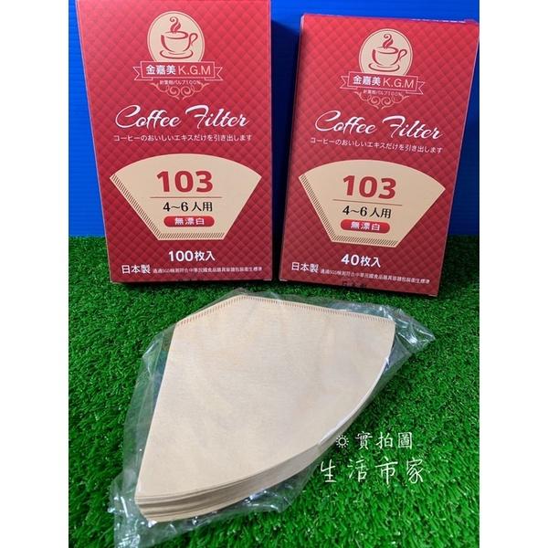 現貨 日本製 1-2人 2-4人 4-6人 金嘉美 扇形 咖啡濾紙 無漂白 扇形濾紙 錐形濾紙 咖啡過濾紙 濾紙 咖啡紙-細節圖2