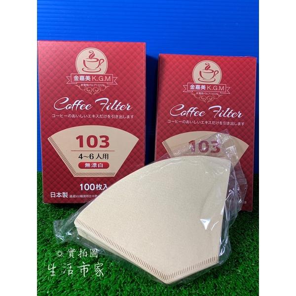 現貨 日本製 1-2人 2-4人 4-6人 金嘉美 扇形 咖啡濾紙 無漂白 扇形濾紙 錐形濾紙 咖啡過濾紙 濾紙 咖啡紙-細節圖4