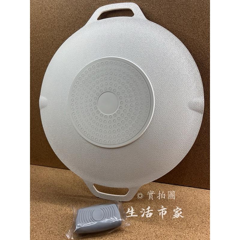 現貨 御膳坊 36cm 岩紋鑄造不沾燒烤盤 附矽膠耳套 燒烤盤 不沾烤盤 戶外野餐露營烤盤 燒烤神器 烤肉盤 煎盤-細節圖5