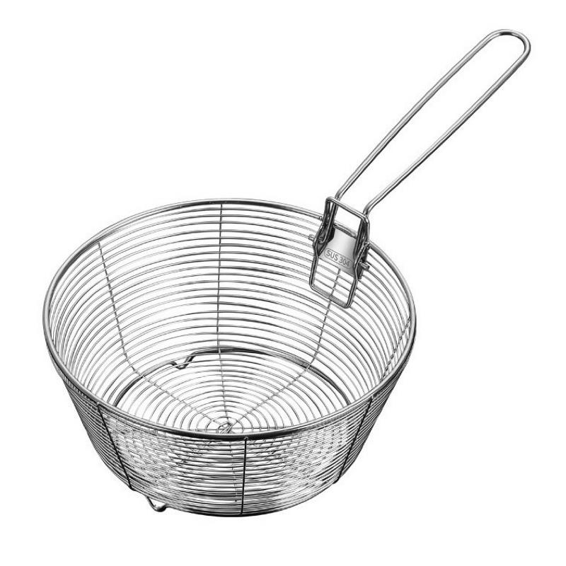 現貨 304折疊多用籃 19cm / 21cm / 23cm 炸物網 煮麵網 料理濾網籃 折疊濾網 多用籃料理網 油炸籃-細節圖2