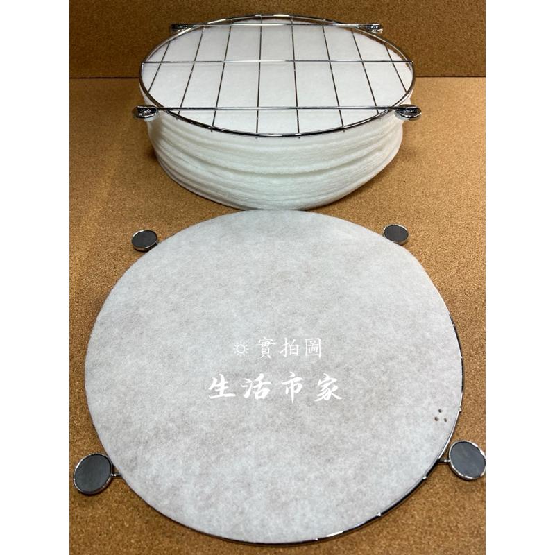 現貨 台灣製 優品 磁吸式 27cm 2片固定架+15片濾網組 過濾網 通用型 圓形過濾棉 油棉 過濾棉 排油煙機濾網-細節圖3