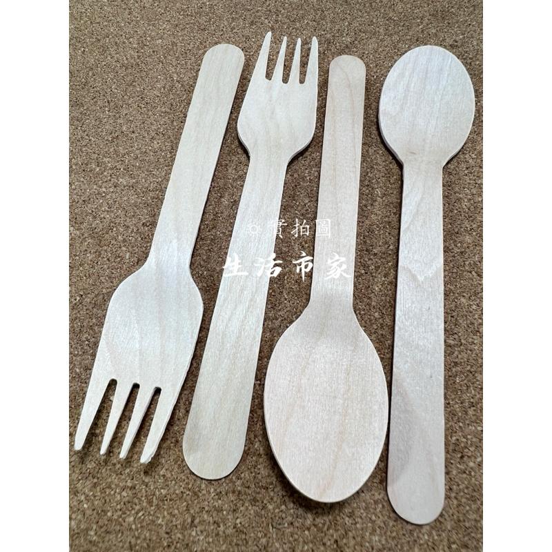 現貨 20支入 拋棄式 天然木匙 天然木叉 一次性 木湯匙 木叉子 免洗湯匙 免洗叉子 湯匙 叉子-細節圖3