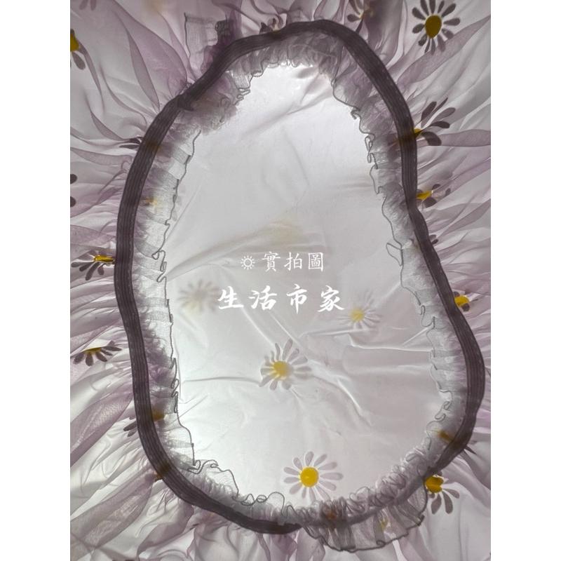 現貨 網紗蕾絲雙層浴帽 沐浴帽 浴帽 洗澡帽 防水浴帽 泡湯帽 蕾絲浴帽 鬆緊帶設計 洗澡 染髮 可重複使用 防潑水浴帽-細節圖5