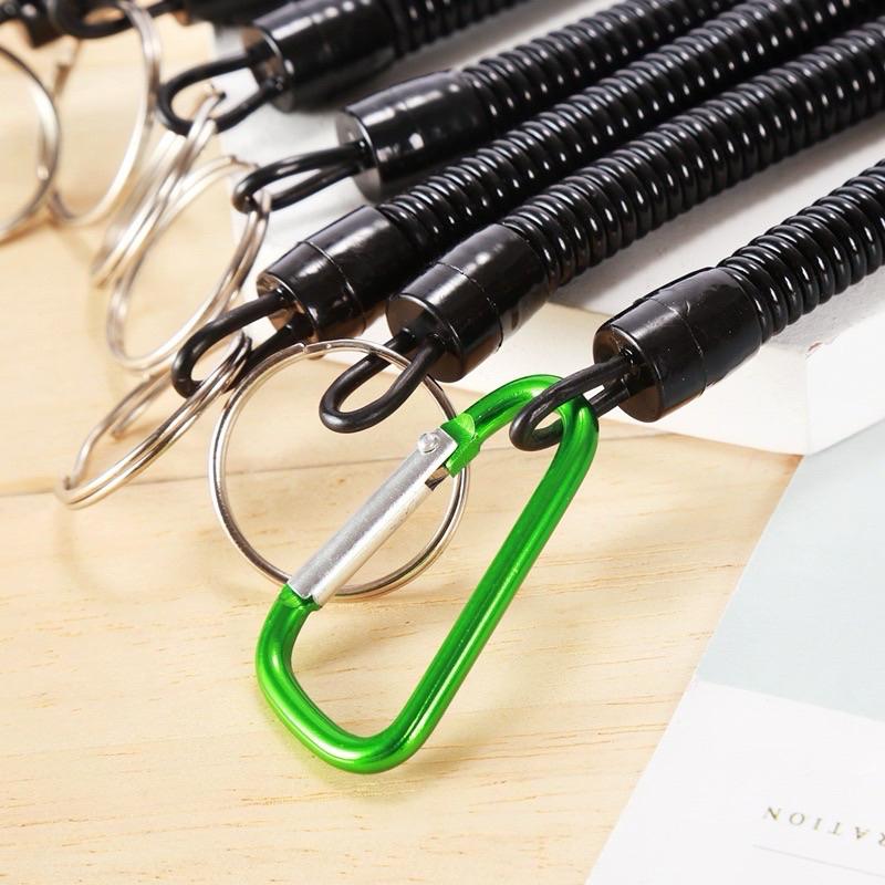 現貨 失手繩 伸縮最大30cm 登山扣環 彈簧伸縮失手繩 鑰匙圈 伸縮失手繩 登山扣環繩 彈簧防丟繩 安全掛繩 防丟繩-細節圖2