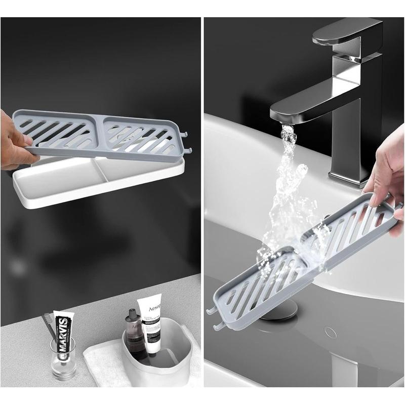 現貨 不留痕雙格香皂盒 雙邊掛勾 雙層瀝水香皂盒 肥皂架 肥皂盒 雙格香皂架 香皂架 香皂盒 瀝水肥皂架-細節圖6