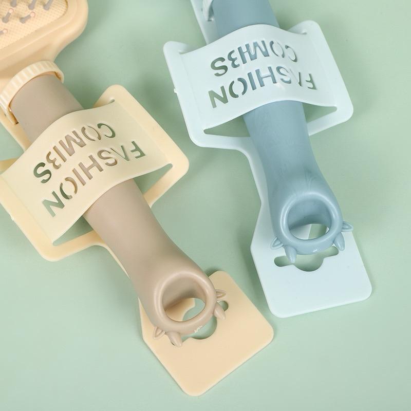 現貨  馬卡龍 橢圓 / 方形 / 蛋型 梳子 小梳子 按摩梳 氣墊梳子 美髮梳 順髮梳 馬卡龍色氣墊梳 氣墊梳 氣囊梳-細節圖2