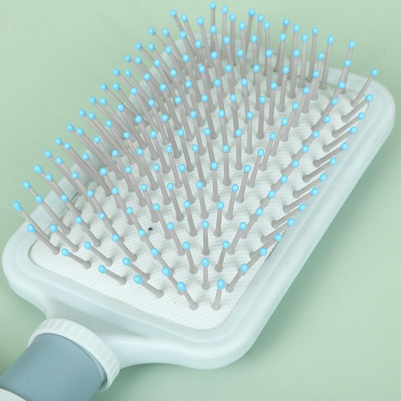 現貨  馬卡龍 橢圓 / 方形 / 蛋型 梳子 小梳子 按摩梳 氣墊梳子 美髮梳 順髮梳 馬卡龍色氣墊梳 氣墊梳 氣囊梳-細節圖3