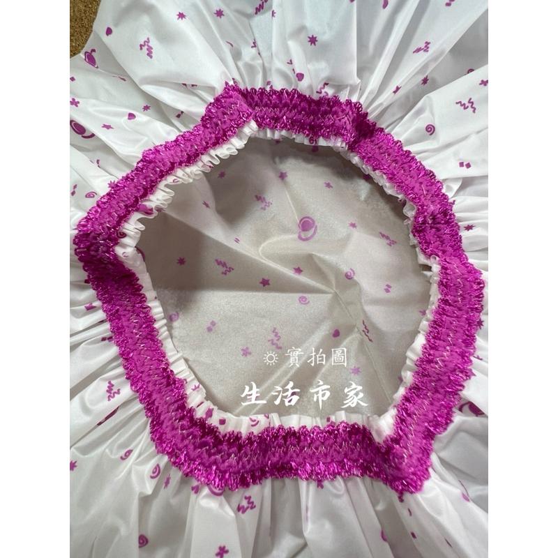 現貨 臺灣製 蕾絲防水浴帽 沐浴帽 浴帽 洗澡帽 防水浴帽 泡湯帽 蕾絲浴帽 鬆緊帶設計 可重複使用 防潑水浴帽-細節圖6