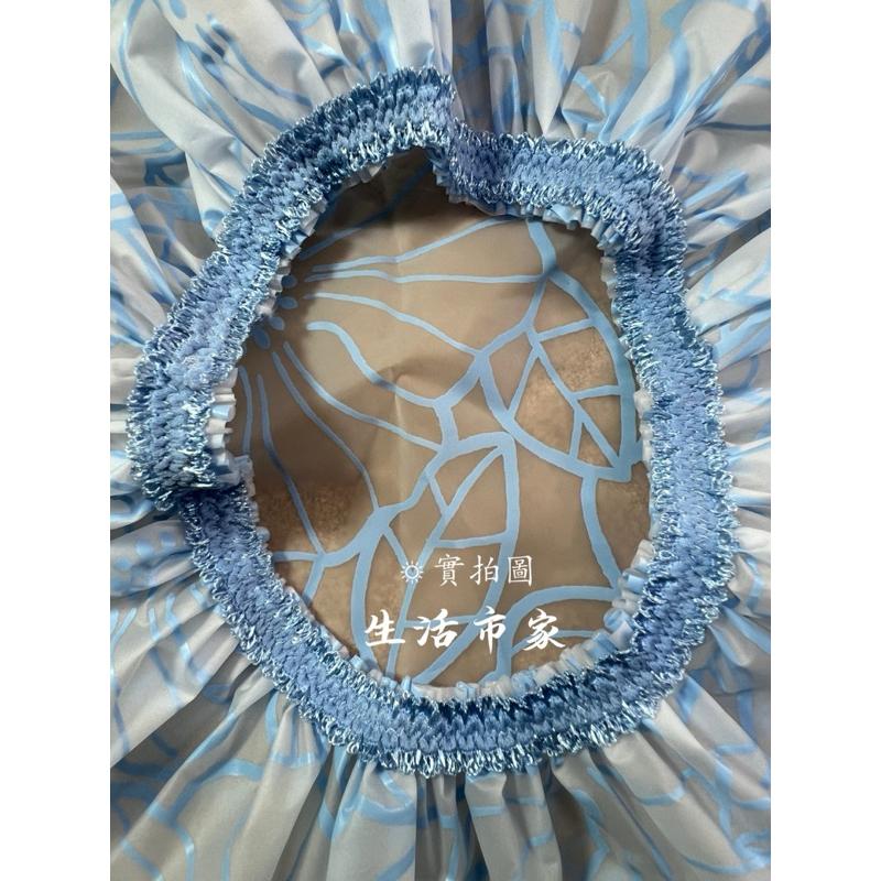 現貨 臺灣製 蕾絲防水浴帽 沐浴帽 浴帽 洗澡帽 防水浴帽 泡湯帽 蕾絲浴帽 鬆緊帶設計 可重複使用 防潑水浴帽-細節圖7