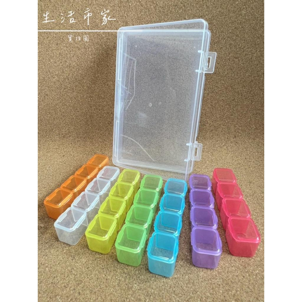 28格分鑽收納盒 美甲 28格收納盒 指甲配件收納盒 小配件收納盒 分類收納盒 小物盒 迷你小物盒 指甲飾品收納盒-細節圖5