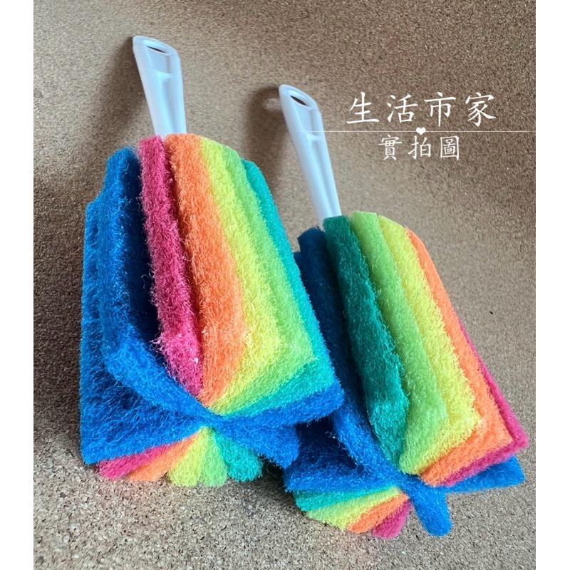 五彩菜瓜布洗杯刷 直柄奶瓶刷 洗杯刷 瓶刷 保溫瓶刷 杯刷 直柄杯刷 清潔杯刷 長杯刷 圓杯刷-細節圖3