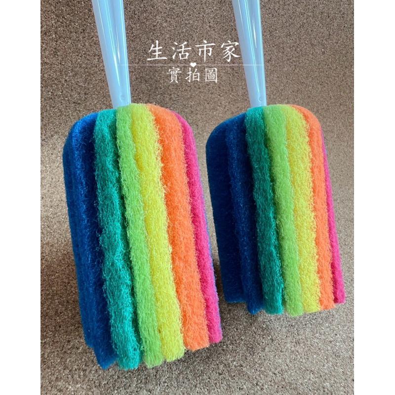 五彩菜瓜布洗杯刷 直柄奶瓶刷 洗杯刷 瓶刷 保溫瓶刷 杯刷 直柄杯刷 清潔杯刷 長杯刷 圓杯刷-細節圖6