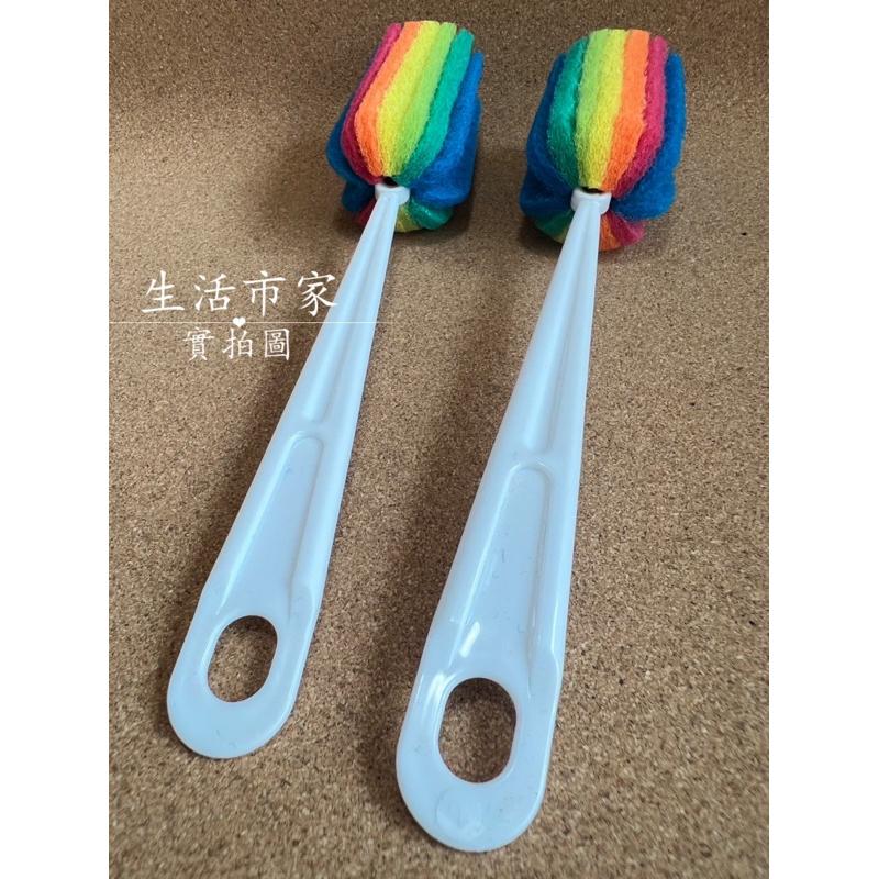五彩菜瓜布洗杯刷 直柄奶瓶刷 洗杯刷 瓶刷 保溫瓶刷 杯刷 直柄杯刷 清潔杯刷 長杯刷 圓杯刷-細節圖7