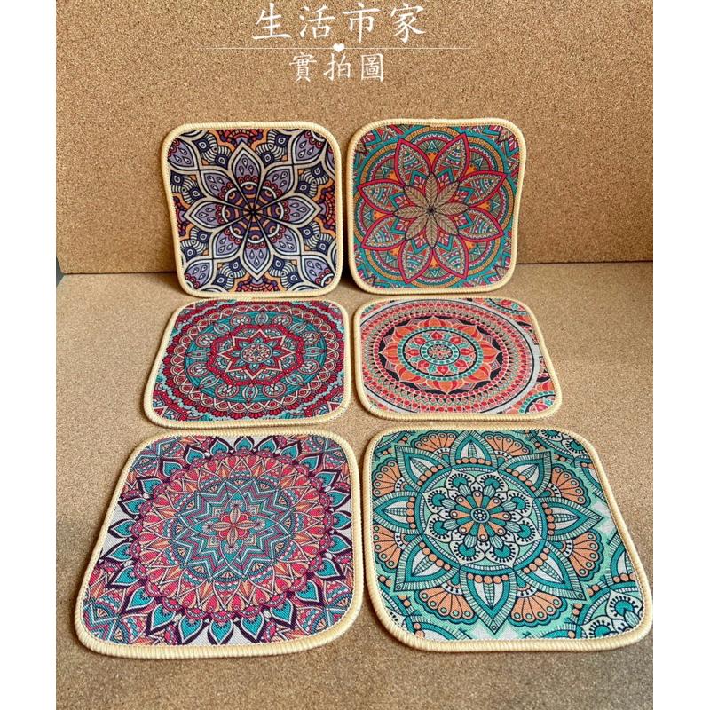 彩印 棉麻吸水鍋墊 方形 隔熱墊 18cm 柔軟鍋墊 防燙鍋墊 湯鍋墊 餐墊 高級感鍋墊 耐高溫 砂鍋墊 餐桌墊 防滑墊-細節圖8