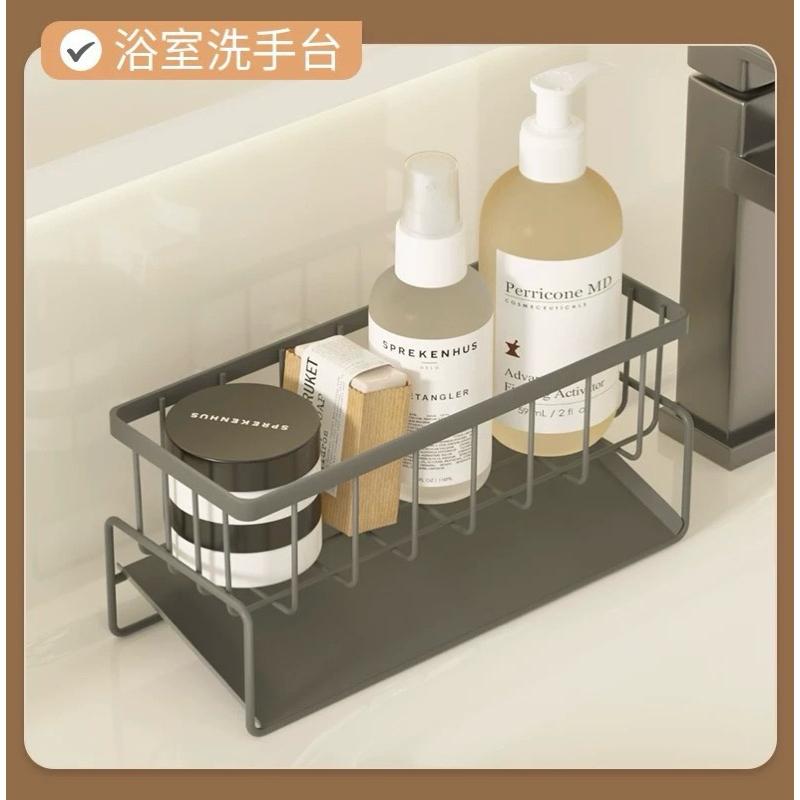 無痕 / 檯面 兩用 水槽收納瀝水架 菜瓜布架 廚房檯面瀝水架 水槽架 無痕瀝水架 水槽壁掛架 菜瓜布收納 檯面瀝水斜面-細節圖3