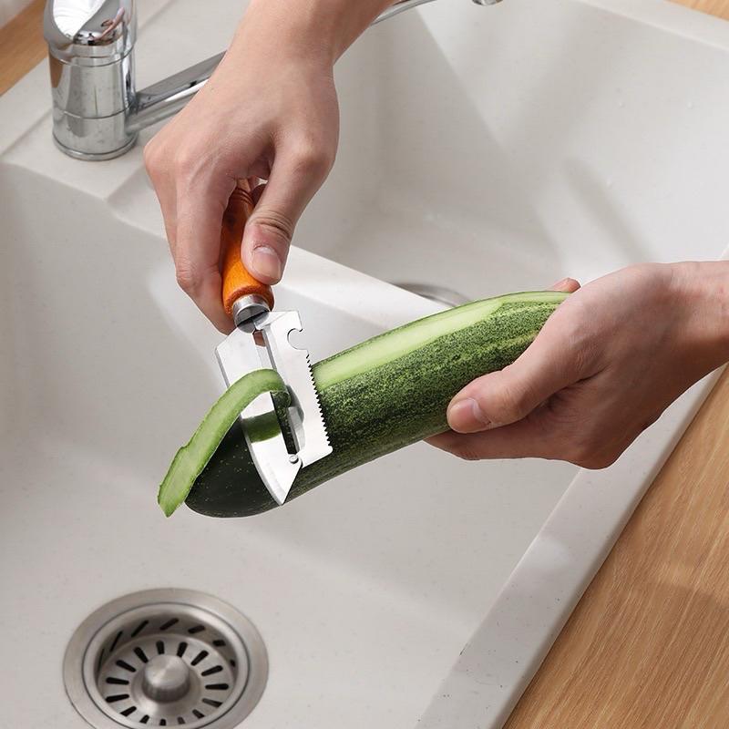 超犀利 多功能削皮刀 / 木柄削皮刀 刨絲刀 水果削皮刀 削皮刀 水果削刀 水果刨刀 蔬果削皮刀 廚房用品 刨刀-細節圖7