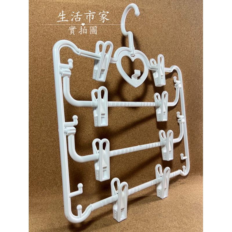 台灣製造 黑白配 四層褲裙架 多用途衣架 衣架 衣夾 曬襪架 吊襪架 曬衣架 分層晾曬 褲裙架 褲衣架-細節圖5