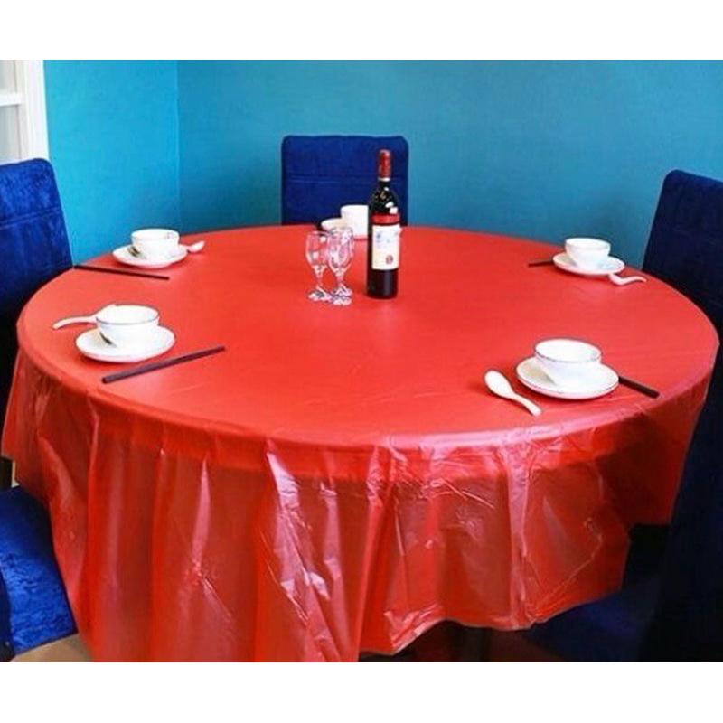 現貨 6入 宴席台布 150cm 免洗桌巾 辦桌桌布 塑膠桌巾 紅色桌布 宴席台布 素面桌巾 一次性桌巾 宴席免洗桌巾-細節圖3