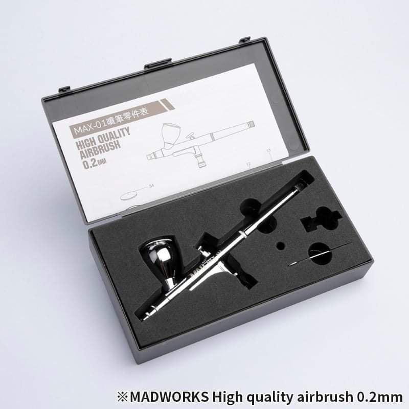 【高雄天利鄭姐】MADWORKS MAX-01 噴筆-0.2 mm（漢弓代工）日系品牌同級高規產品-細節圖3