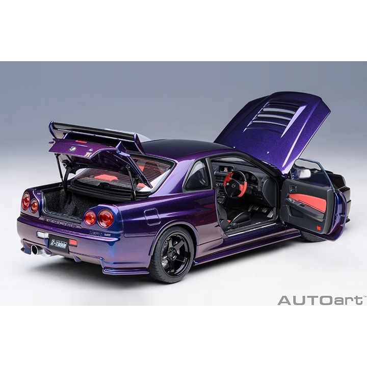 【高雄天利鄭姐】AUTOart 1/18 77464 NISMO R34 GT-R Z-TUNE (午夜紫色) 模型車-細節圖3