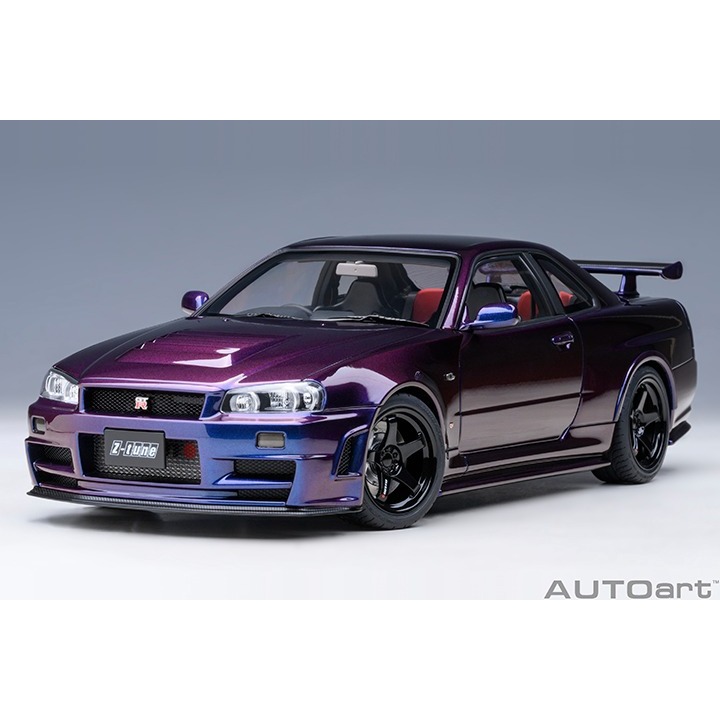 【高雄天利鄭姐】AUTOart 1/18 77464 NISMO R34 GT-R Z-TUNE (午夜紫色) 模型車-細節圖6