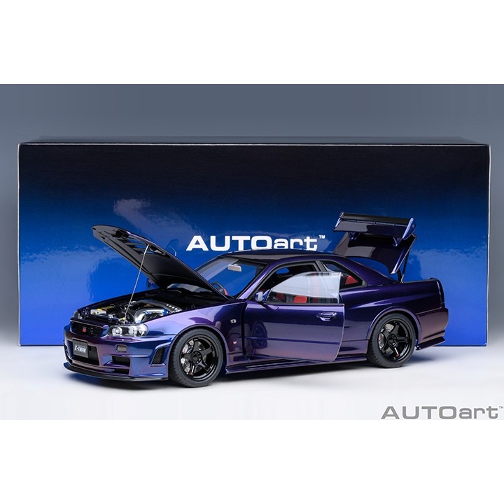 【高雄天利鄭姐】AUTOart 1/18 77464 NISMO R34 GT-R Z-TUNE (午夜紫色) 模型車-細節圖9