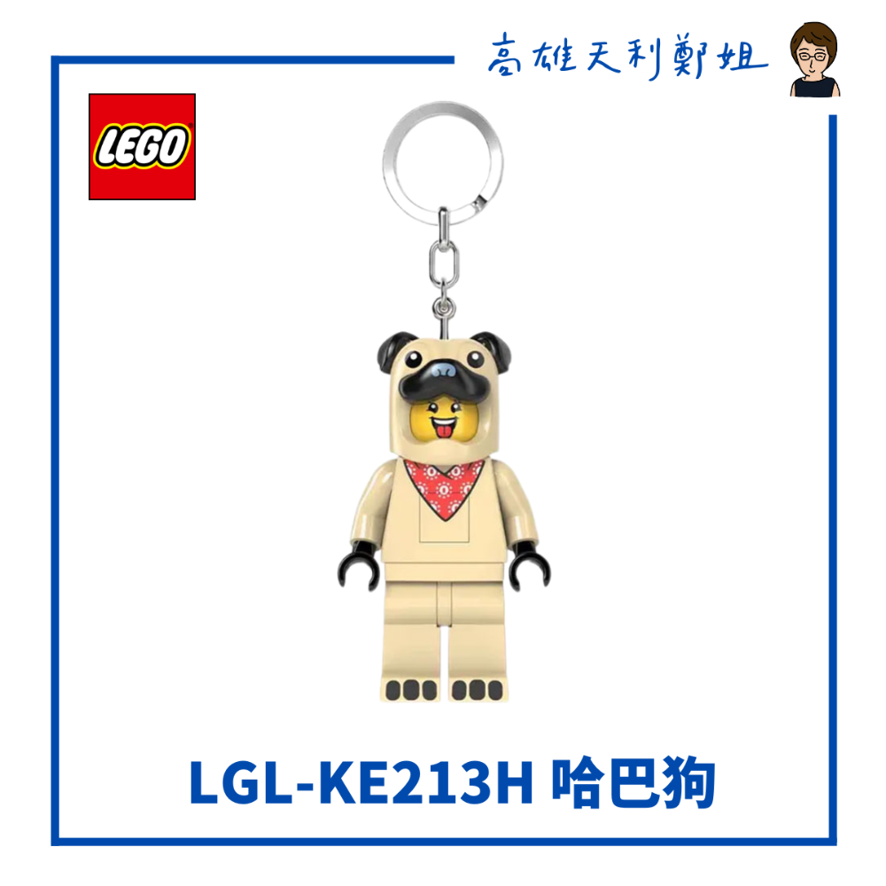 【高雄天利鄭姐】LEGO 樂高LED鑰匙圈燈 手電筒可愛動物/哈吧狗/小豬人/兔子/巧克力兔子/紅飛龍/綠飛龍/貓熊人-規格圖1