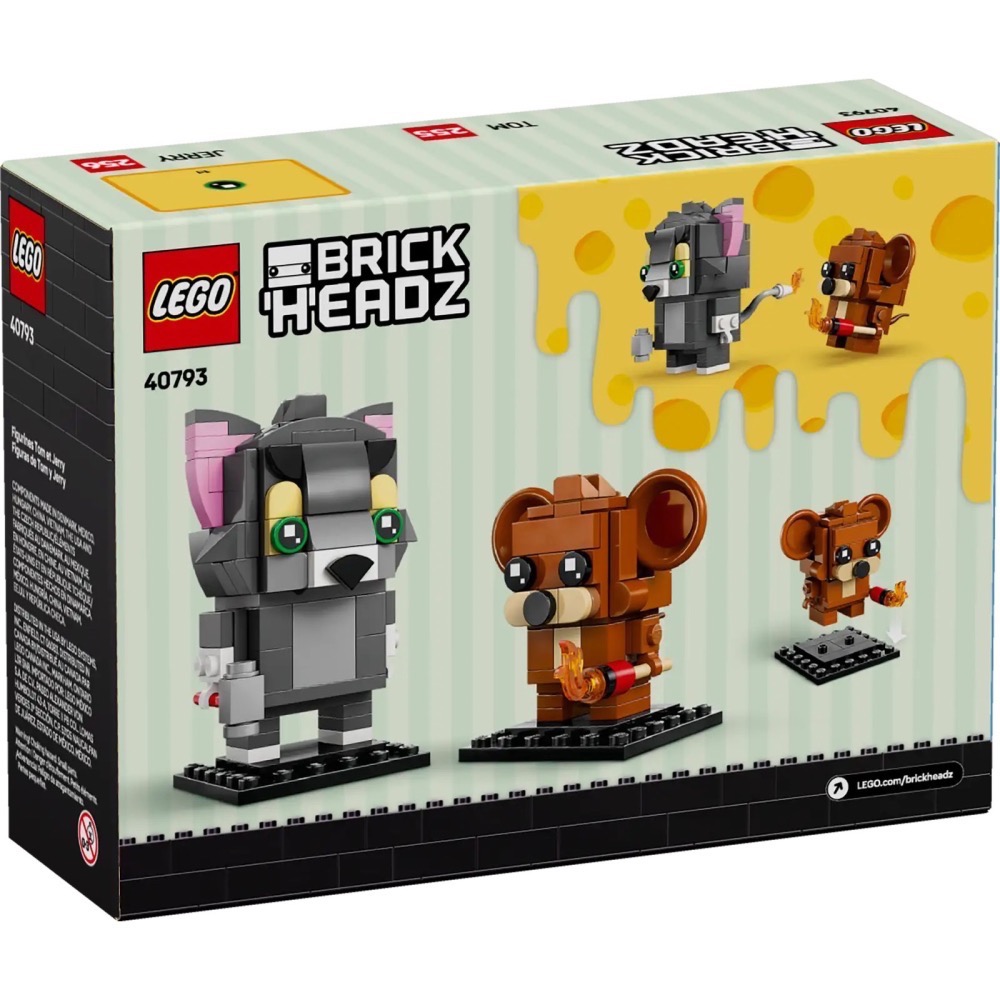 【高雄天利鄭姐】樂高 40793 BrickHeadz™大頭娃娃 系列 - 湯姆貓與傑利鼠玩偶-細節圖2